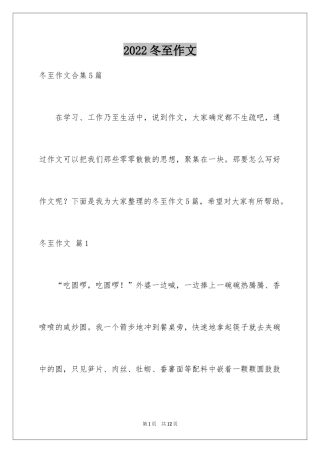 2024冬至作文_9
