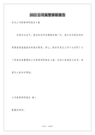 2024公司高管辞职报告_7