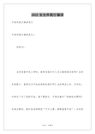 2024安全伴我行演讲