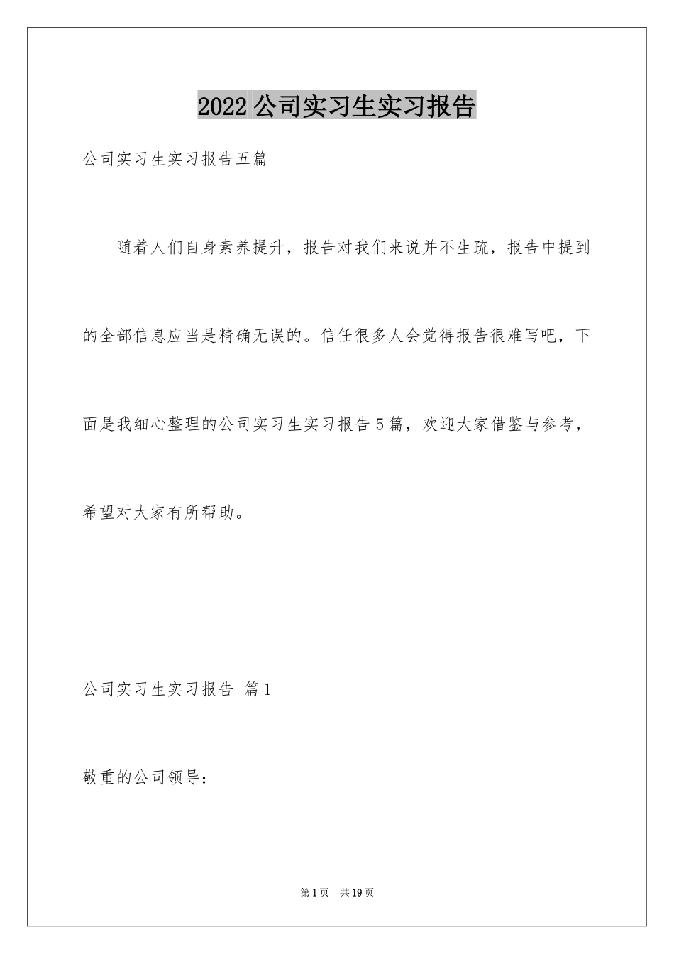 2024公司实习生实习报告_4_第1页