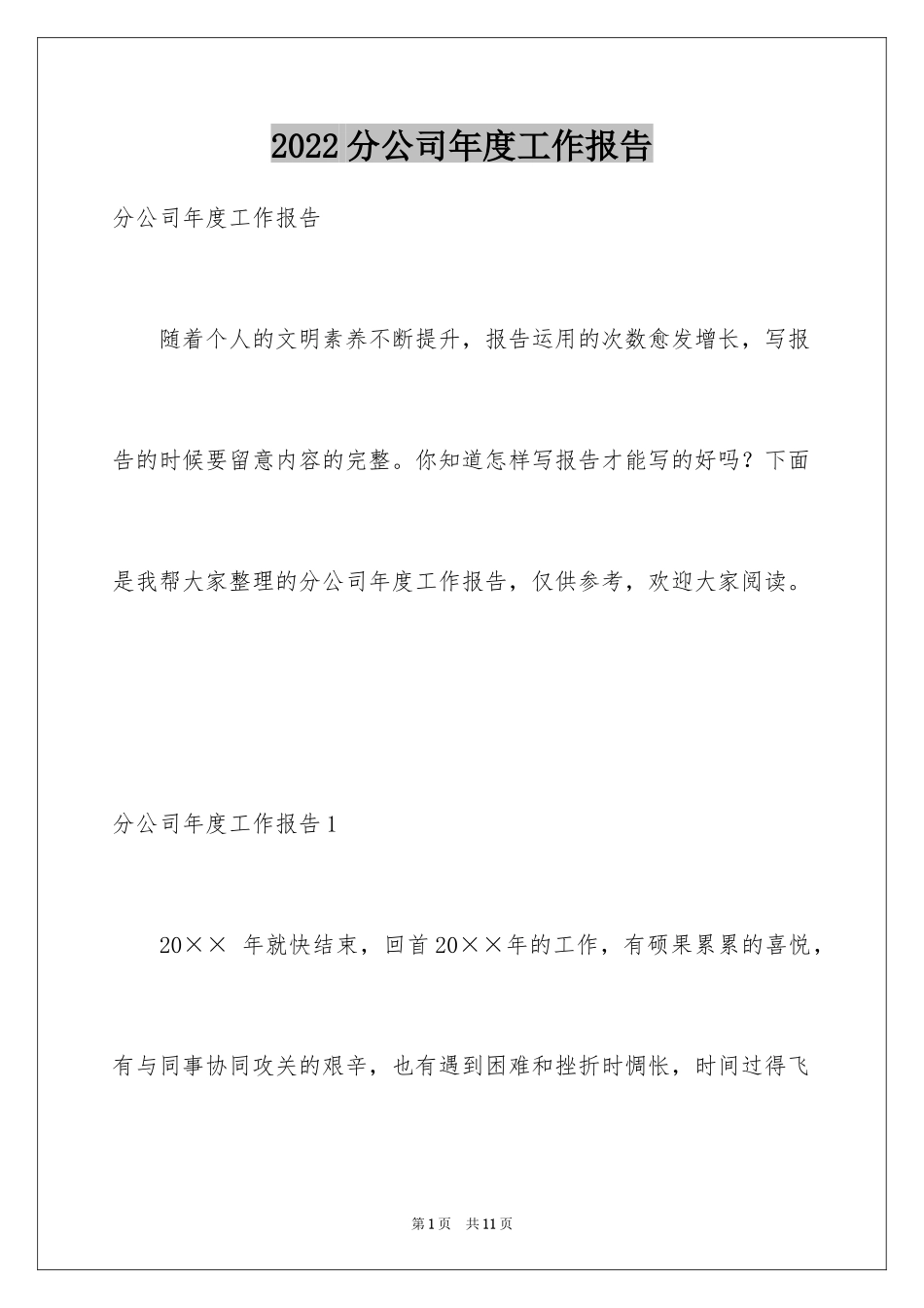 2024分公司年度工作报告_第1页