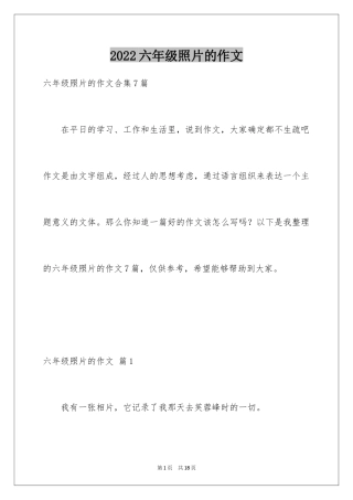 2024六年级照片的作文_2