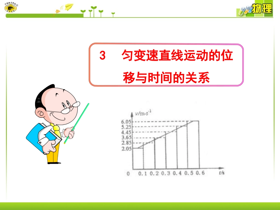匀变速直线运动的位移与时间的关系_第1页