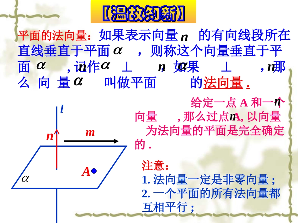 立体几何中的向量方法空间中的距离问题_第2页