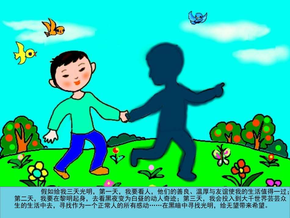 盲孩子和他的影子课件_第1页