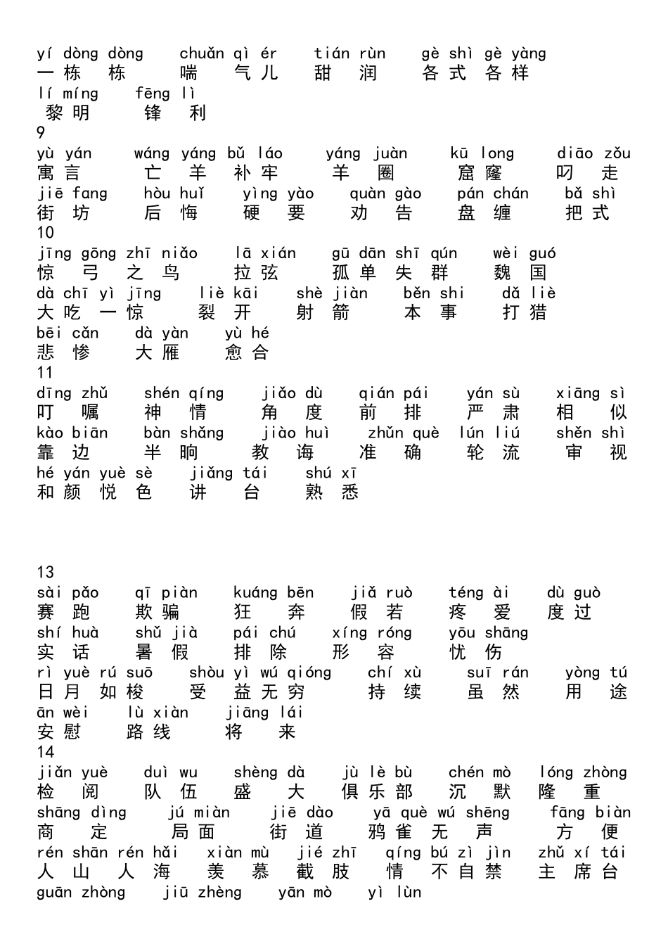 三年级下册语文词语表_第2页