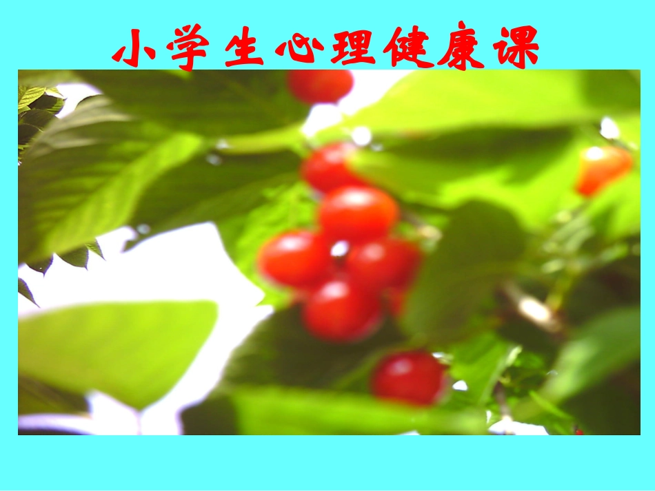 小学生心理健康_第1页