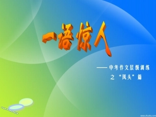 作文训练之“凤头”篇