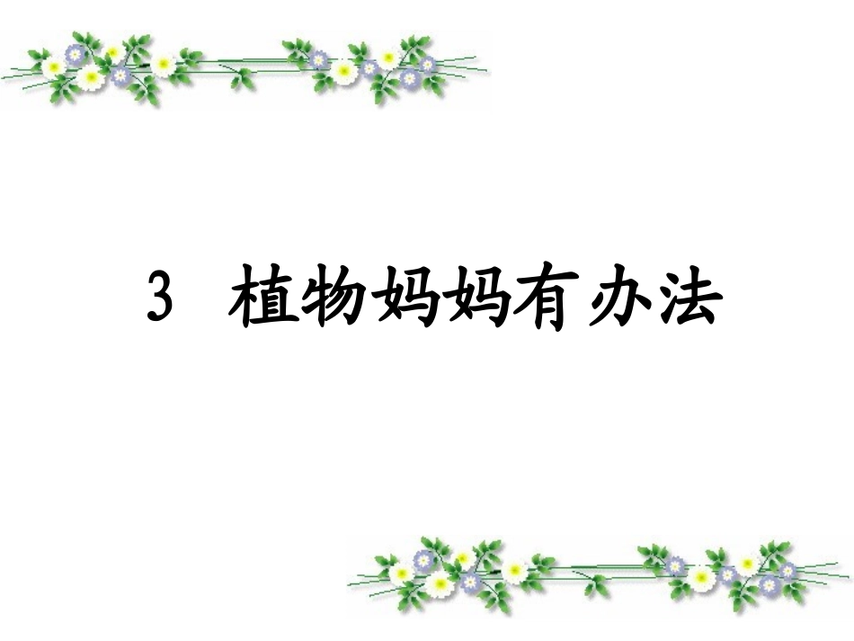 植物妈妈有办法课件_第1页