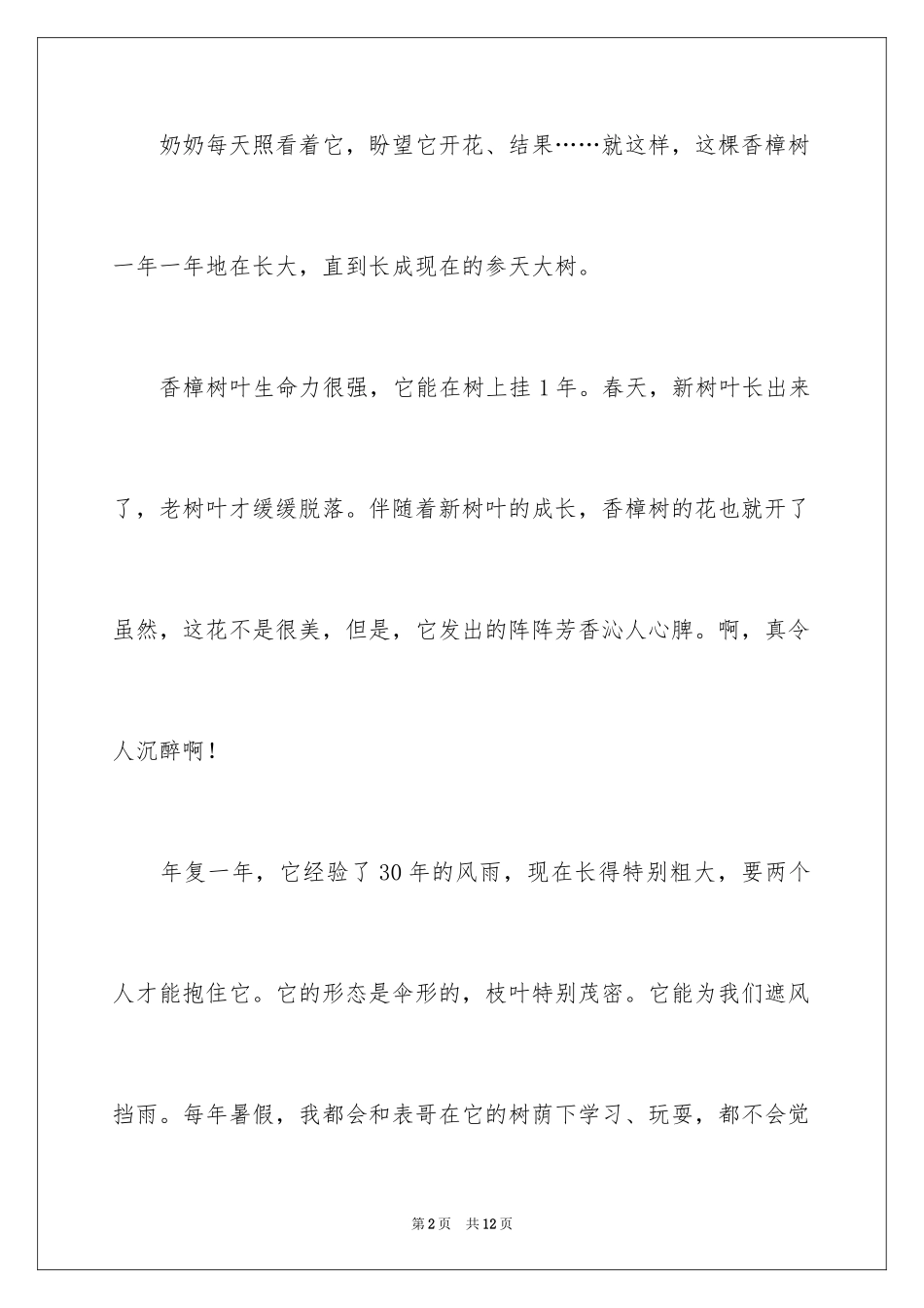 2024写香樟树作文_11_第2页