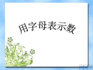 用字母表示数例2 (2)