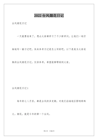 2024台风烟花日记