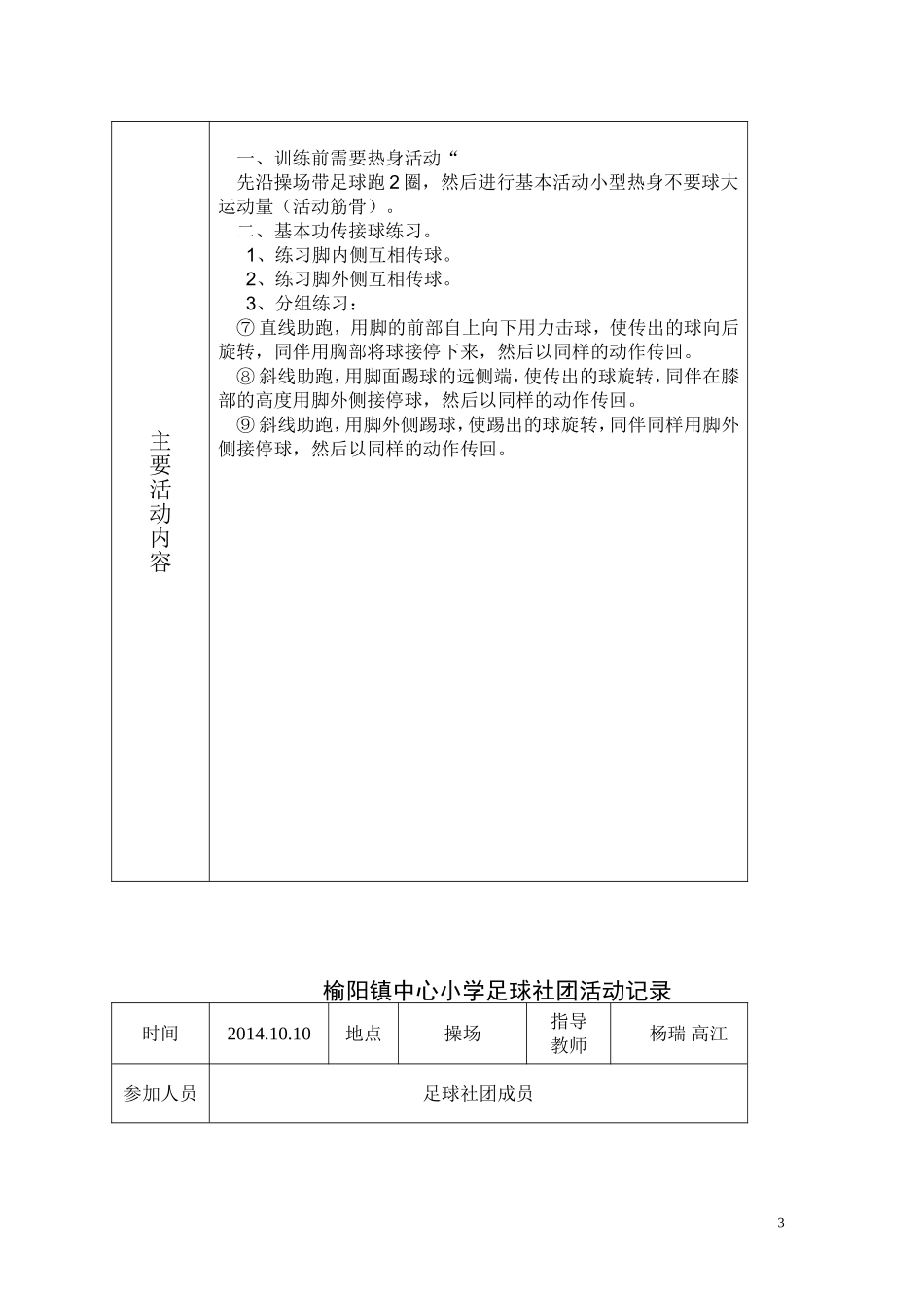 足球_社团活动记录_第3页