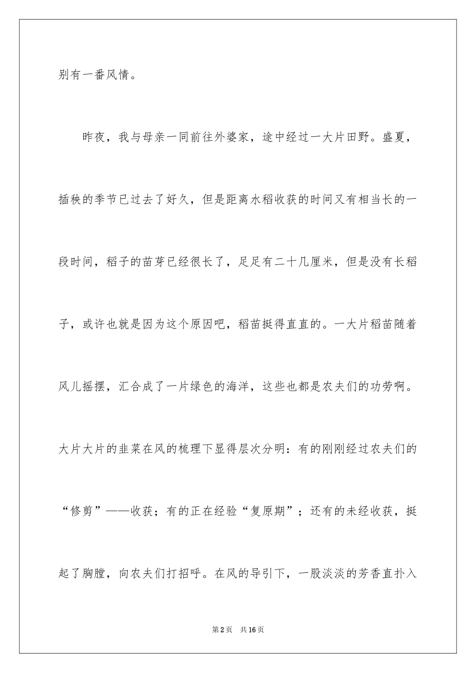 2024夏天一年级作文500字_3_第2页