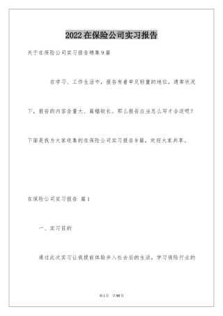 2024在保险公司实习报告_2