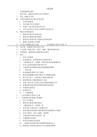 工程全部流程批文及报批所需资料