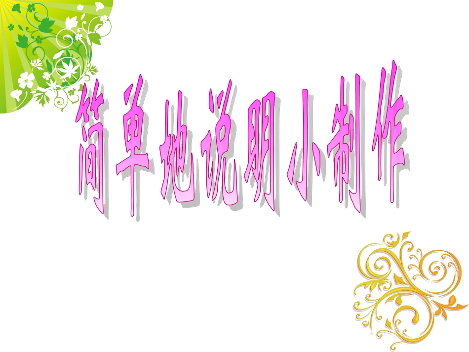 《简单地说明小制作》课件_第1页