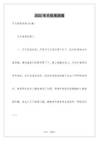 2024冬天优美段落_9