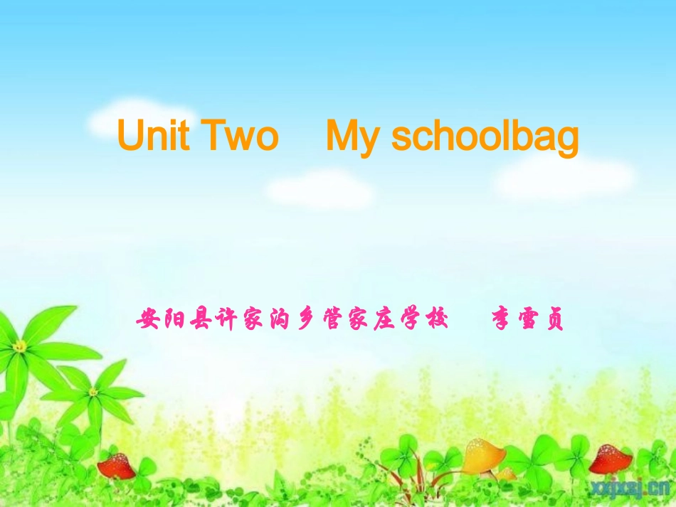 四年级英语上册UnitTwoMyschoolbag_第1页
