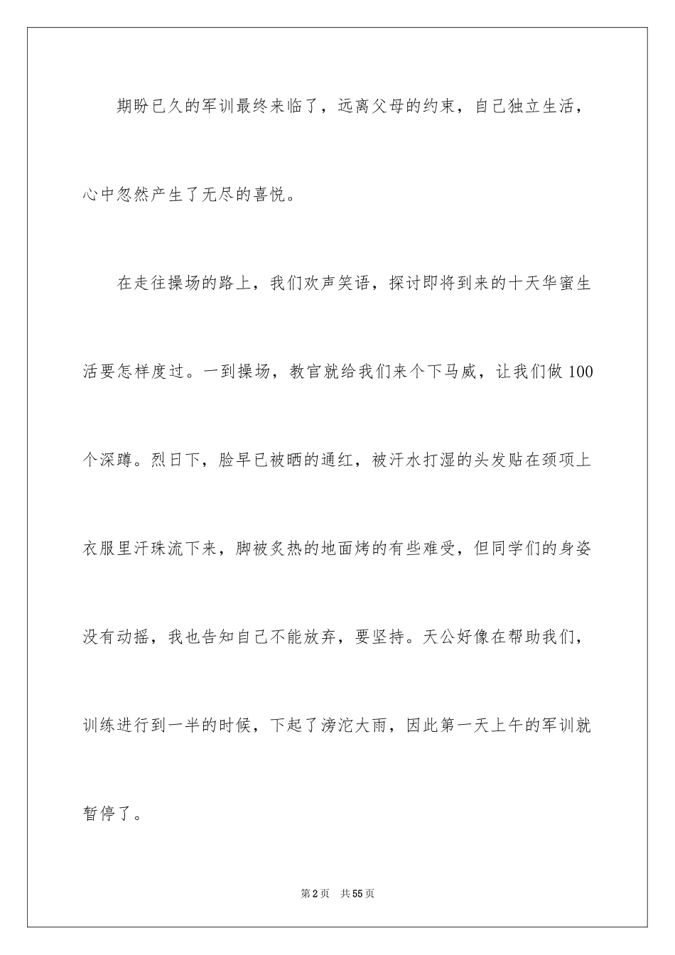 2024大学新生军训个人心得体会_8_第2页