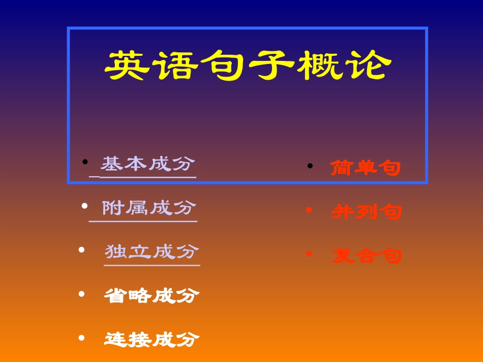 英语句子结构_第1页