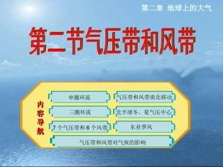 高中地理必修第二章第二节气压带和风带