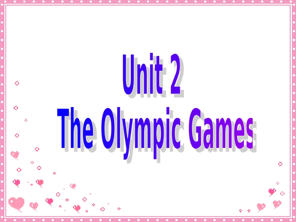 一轮复习TheOlympicGames人教新课标_第1页