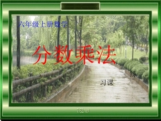 六年级《分数乘法》练习课