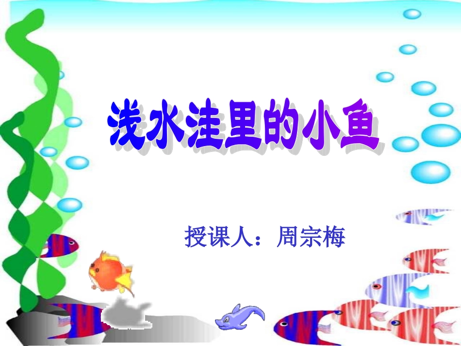 二年级上册浅水洼里的小鱼周宗梅_第1页