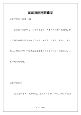 2024元旦节日作文_37