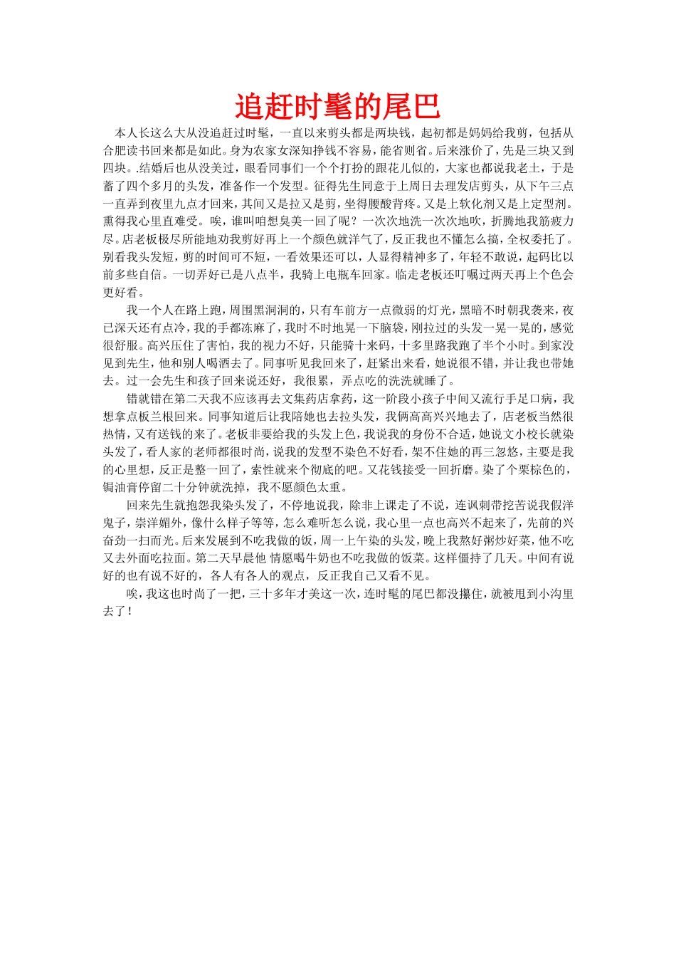 追赶时髦的尾巴_第1页