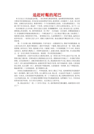 追赶时髦的尾巴