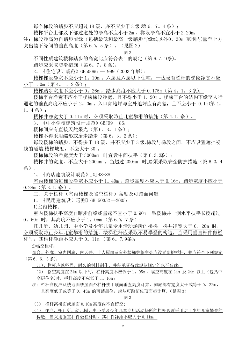 民用建筑栏杆、玻璃的规范性条文 _第2页