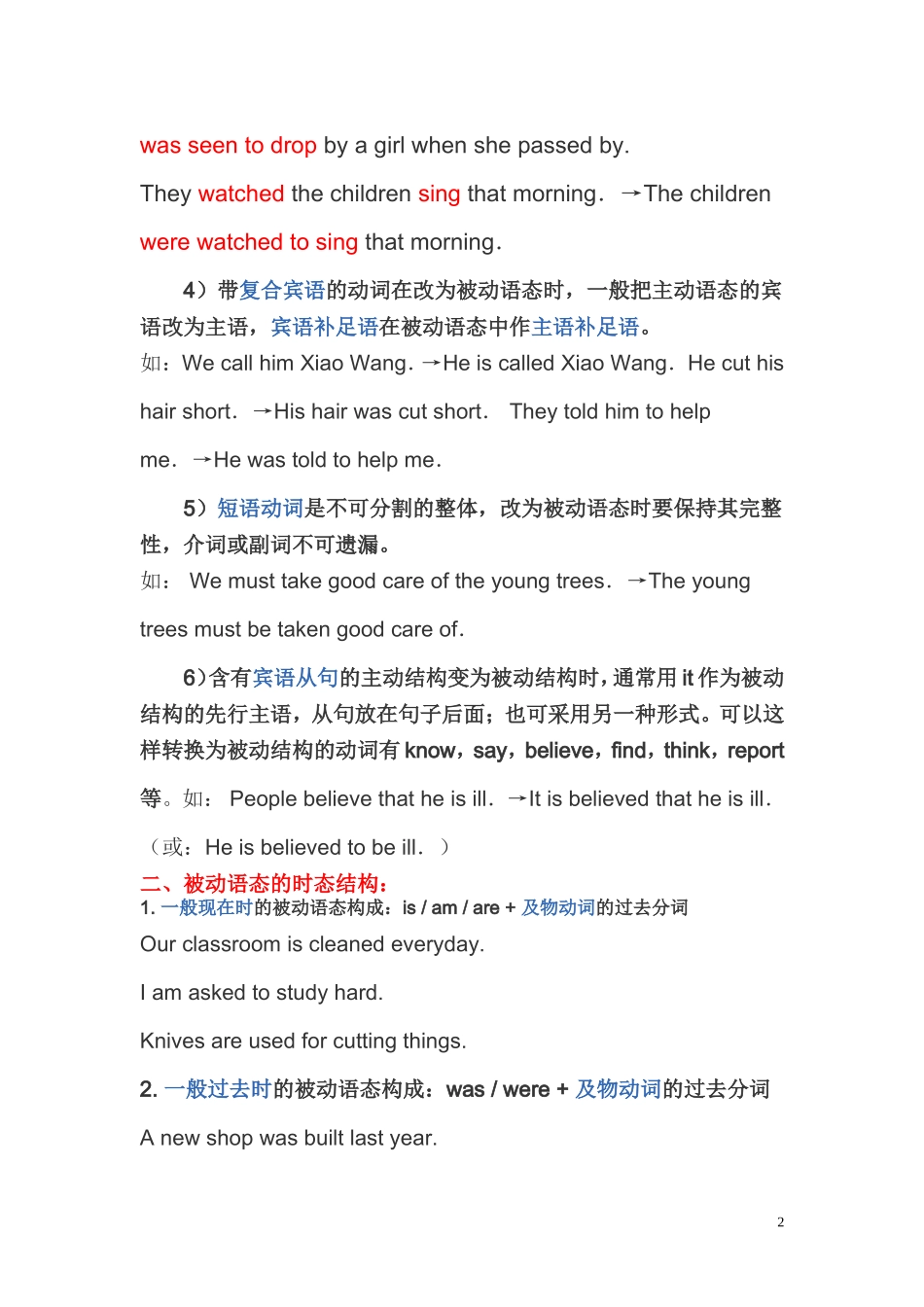 主动语态改被动语态的方法_第2页