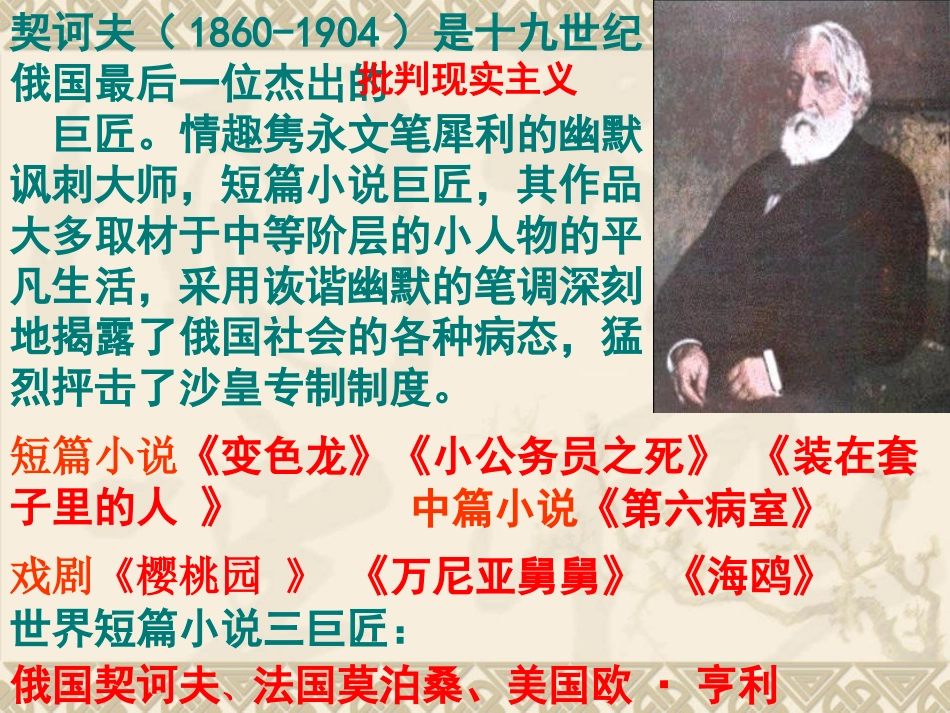 必修5《装在套子里的人》_第3页