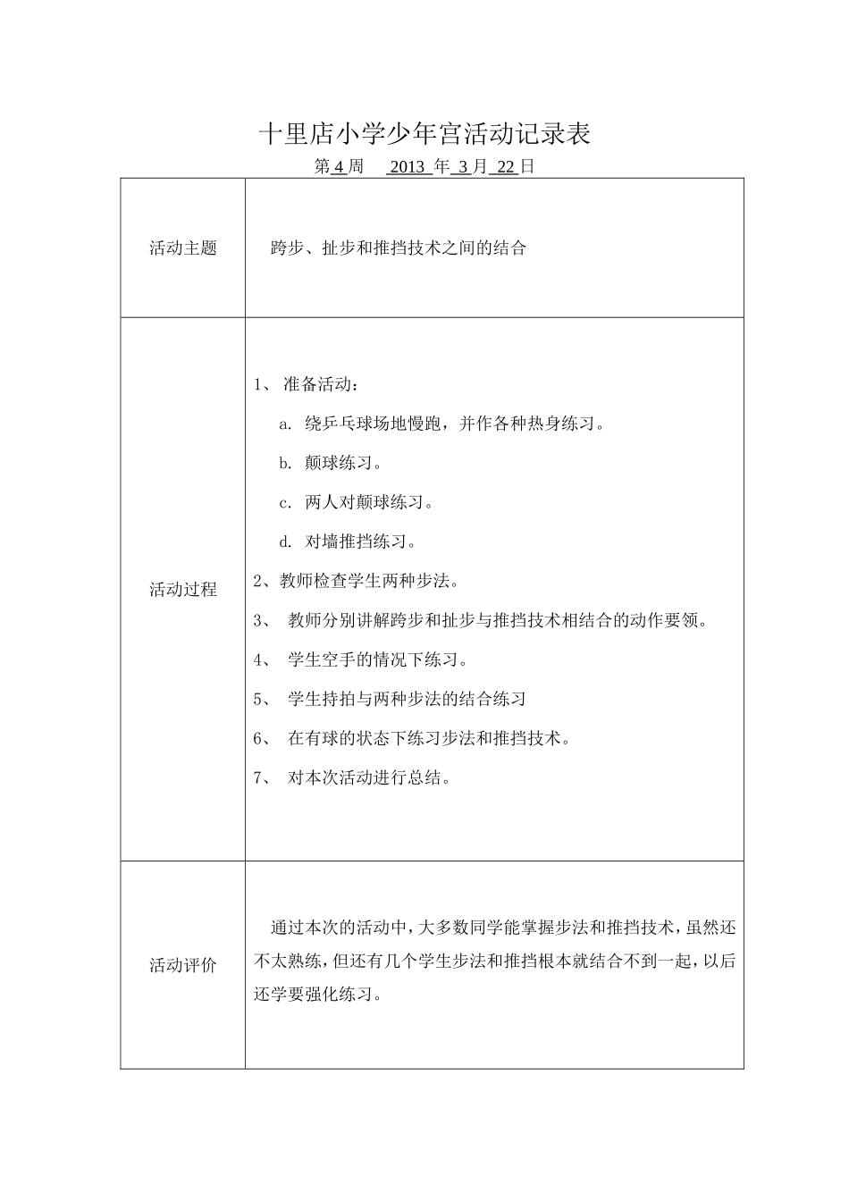 少年宫活动记录表-4_第1页