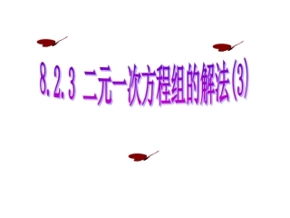 代入消元和加减消元综合