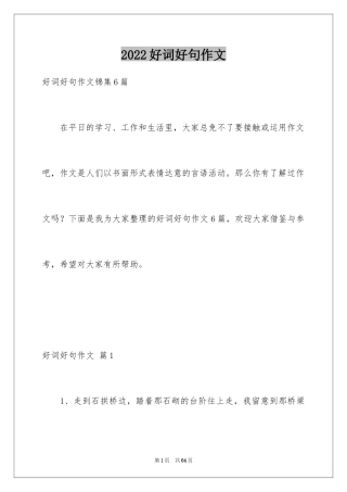 2024好词好句作文_170