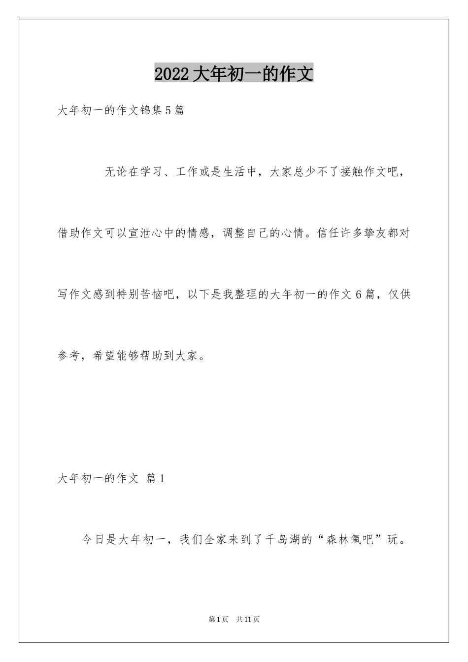 2024大年初一的作文_64_第1页