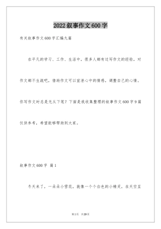 2024叙事作文600字_174