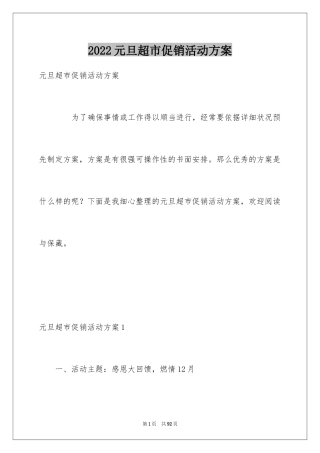 2024元旦超市促销活动方案_3
