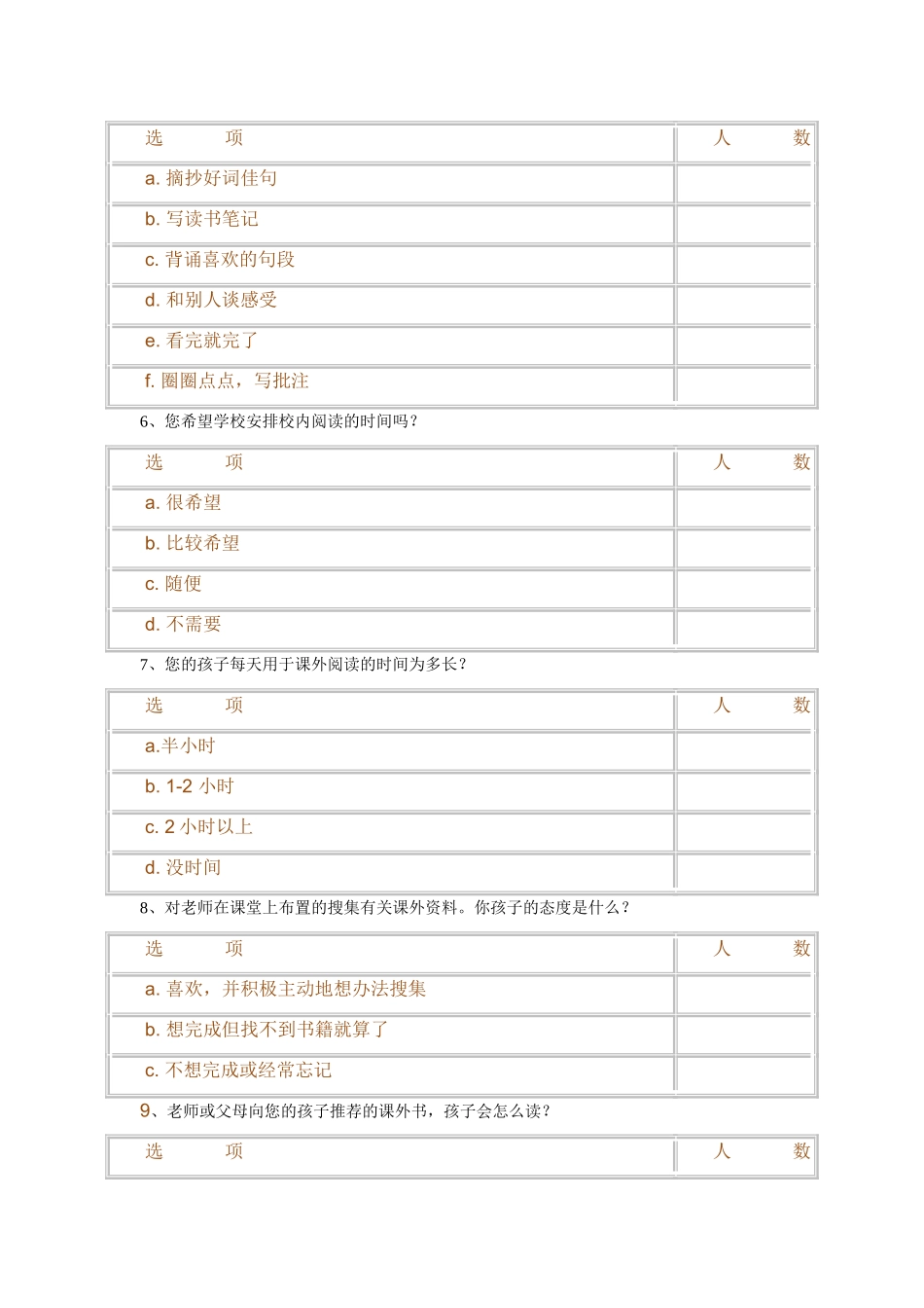 小学生课外阅读调查问卷_第2页