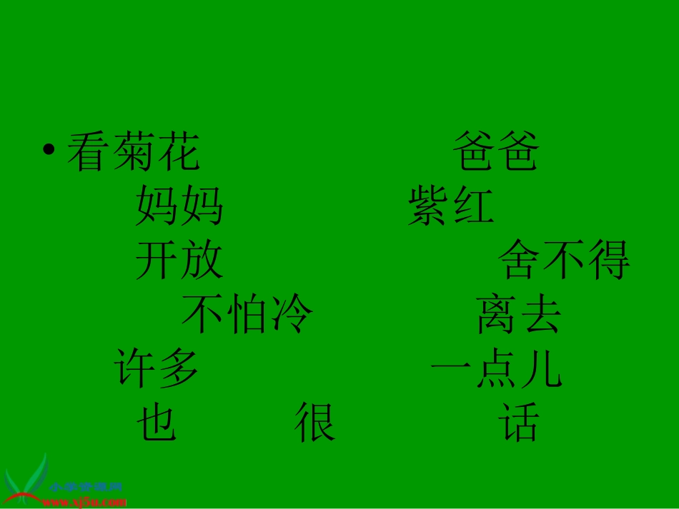 (苏教版)一年级语文上册课件_看菊花_2_第2页