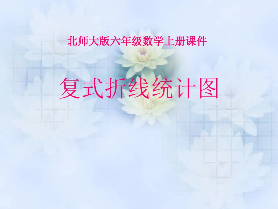 北师大版六年级数学上册《复式折线统计图》PPT课件_第1页