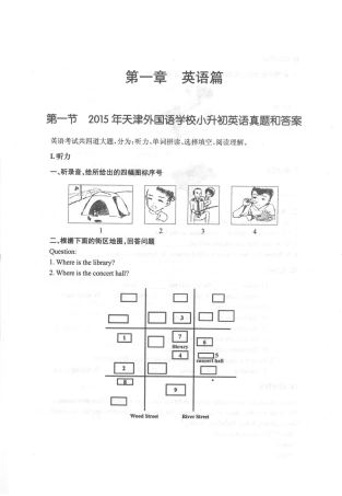 天津外国语学院小升初面试题合集 