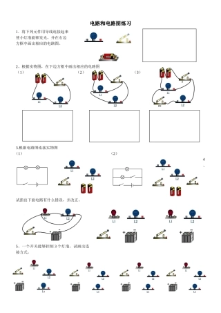 电路和电路图练习