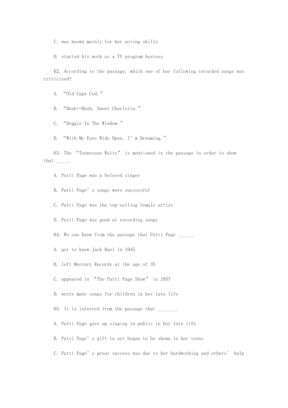 高考英语最新模拟试卷汇总阅读理解一_第2页