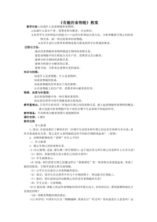 有趣的食物链