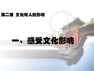 政治：121《感受文化影响》课件（新人教版必修3）