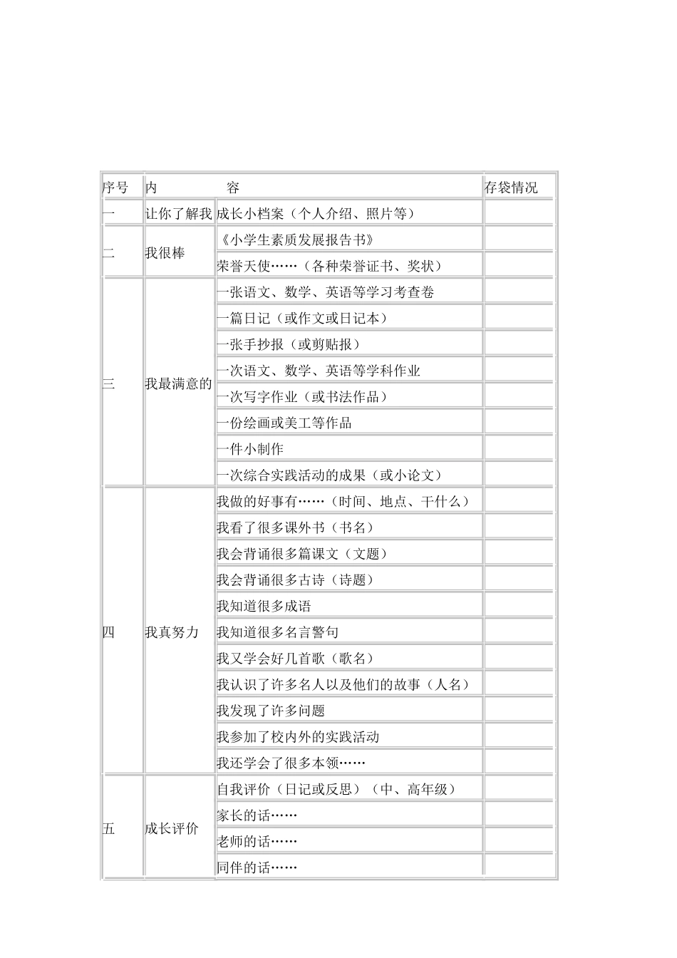 小学生成长档案_第2页